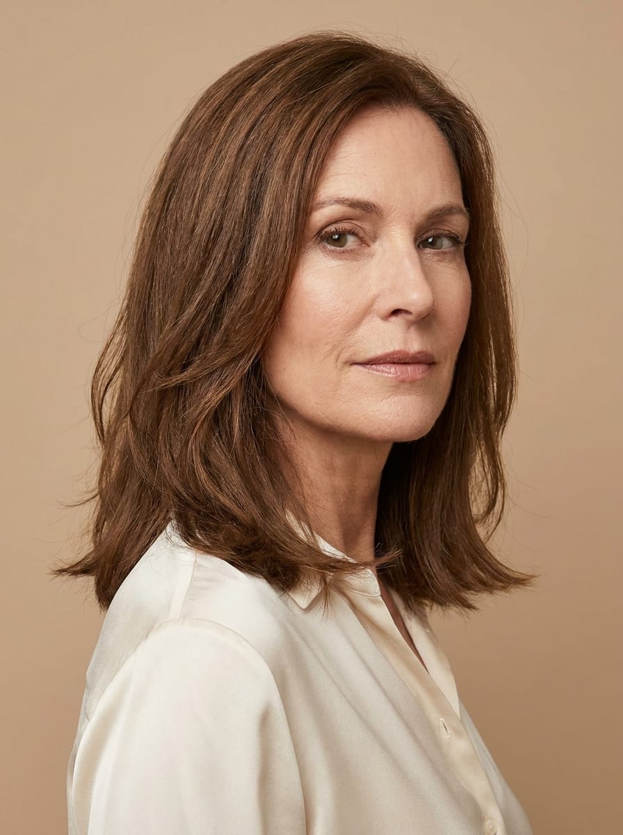 Long Bob für feines Haar - Frisur ab 50 für feines Haar